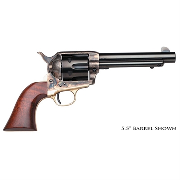 Picture of Taylors & Company 450DE 1873 Ranch Hand Deluxe 45 Colt (LC) 6rd 4.75" Blued Cylinder & Barrel Color Case Hardened Steel Frame Walnut Navy Size Grip (Taylor Tuned) 550835DE