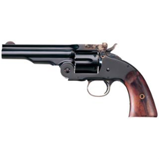 Picture of Taylors & Company Second Model Schofield 38 Special Caliber with 5" Barrel, 6rd Capacity Cylinder, Overall Blued Finish Steel & Walnut Grip 550681