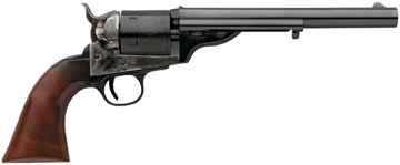 Picture of Taylors & Company 1860 Open-Top 45 Colt (LC) Caliber with 7.50" Blued Finish Barrel, 6rd Capacity Blued Finish Cylinder, Color Case Hardened Finish Steel Frame & Walnut Army Size Grip 550718