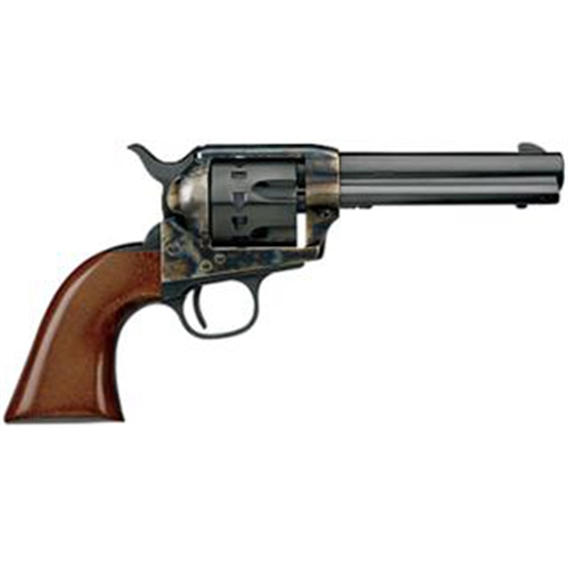 Picture of Taylors & Company 1873 Cattleman 22 LR Caliber with 4.75" Blued Finish Barrel, 12rd Capacity Blued Finish Cylinder, Color Case Hardened Finish Steel Frame & Walnut Grip 550805