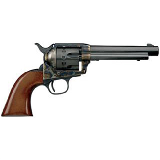 Picture of Taylors & Company 1873 Cattleman 22 LR Caliber with 5.50" Blued Finish Barrel, 12rd Capacity Blued Finish Cylinder, Color Case Hardened Finish Steel Frame & Walnut Grip 550807