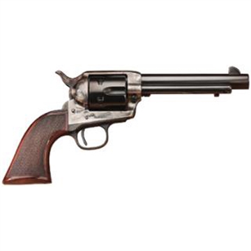 Picture of Taylors & Company 4109DE Smoke Wagon Deluxe 45 Colt (LC) 6rd 4.75" Blued Cylinder & Barrel Color Case Hardened Steel Frame Checkered Walnut Grip 550812DE