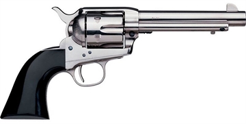 Picture of Taylors & Company 0420N00 1873 Cattleman 44-40 Win Caliber with 4.75" Barrel, 6rd Capacity Cylinder, Overall Nickel-Plated Finish Steel & Black Polymer Grip 550507