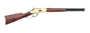 Picture of Taylors & Company 1866 Yellowboy Carbine 45 Colt (LC) Caliber with 10+1 Capacity, 19" Blued Barrel, Brass Metal Finish & Walnut Stock Right Hand (Full Size) 550209
