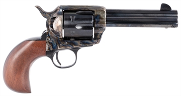 Picture of Taylors & Company 1873 Cattleman 45 Colt (LC) Caliber with 4.75" Blued Finish Barrel, 6rd Capacity Blued Finish Cylinder, Color Case Hardened Steel Frame & Birdshead Walnut Grip 200070