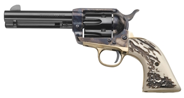 Picture of Taylors & Company 1873 Cattleman 357 Mag Caliber with 4.75" Blued Finish Barrel, 6rd Capacity Blued Finish Cylinder, Color Case Hardened Finish Steel Frame & Imitation Stag Grip 200071