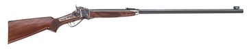 Picture of Taylors & Company 1874 Sharps Long Range 45-70 Gov 1rd 34" Black Half Octagonal Barrel, Color Case Hardened Rec, Fixed Walnut Checkered Stock 210144