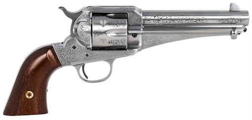 Picture of Taylors & Company 1875 Army Outlaw 45 Colt (LC) Caliber with 5.50" Barrel, 6rd Capacity Cylinder, Overall White Engraved Finish Steel & Walnut Grip 550408