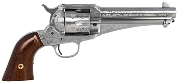 Picture of Taylors & Company 1875 Army Outlaw 45 Colt (LC) Caliber with 5.50" Barrel, 6rd Capacity Cylinder, Overall White Engraved Finish Steel & Walnut Grip 550408
