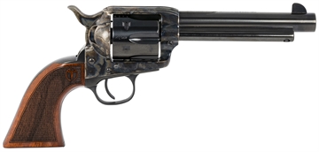Picture of Taylors & Company Smoke Wagon 44-40 Win Caliber with 5.50" Blued Finish Barrel, 6rd Capacity Blued Finish Cylinder, Color Case Hardened Finish Steel Frame & Checkered Walnut Grip 550815