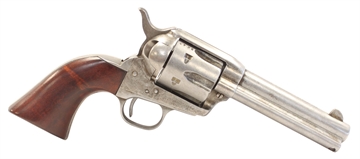 Picture of Taylors & Company 1873 Cattleman 45 Colt (LC) Caliber with 4.75" Barrel, 6rd Capacity Cylinder, Overall Antique Finish Steel & Walnut Grip 555111