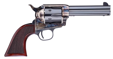 Picture of Taylors & Company Short Stroke Smoke Wagon 45 Colt (LC) 6rd 4.75" Blued Cylinder & Barrel Color Case Hardened Steel Frame Checkered Walnut Navy Size Grip (Taylor Tuned) 556201DE