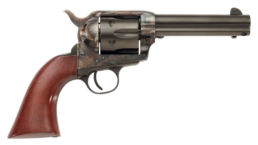 Picture of Taylors & Company 1873 Cattleman Gunfighter 357 Mag 6rd 4.75" Blued Cylinder & Barrel Color Case Hardened Steel Frame Walnut Army Size Grip (Taylor Tuned) 555148DE
