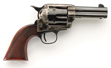 Picture of Taylors & Company 4201DE Runnin Iron Deluxe 45 Colt (LC) 6rd 3.50" Blued Cylinder & Barrel Color Case Hardened Steel Frame Checkered Walnut Grip (Taylor Tuned) 550819DE