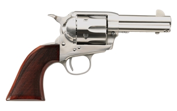 Picture of Taylors & Company Runnin Iron 45 Colt (LC) Caliber with 3.50" Barrel, 6rd Capacity Cylinder, Overall Stainless Steel Finish, Checkered Walnut Grip & Overall Taylor Polish 550818DE