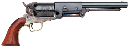 Picture of Taylors and Company 1847 Walker Break Open 44 Cal Striker Fire 9" 6rd Color Case Hardened Frame Blued Barrel & Cylinder Walnut Grip 550859
