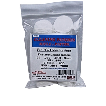 Picture of Tcs TCS CLEANING PATCHES 22 CALIBER - 7MM P22-7