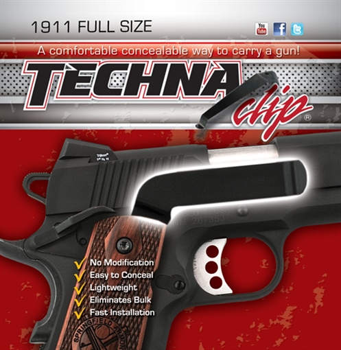 Picture of TECHNA CLIP GUN BELT CLIP FOR 1911 FULL SIZE RIGHT HAND ( 6 PER CASE ) COMBR