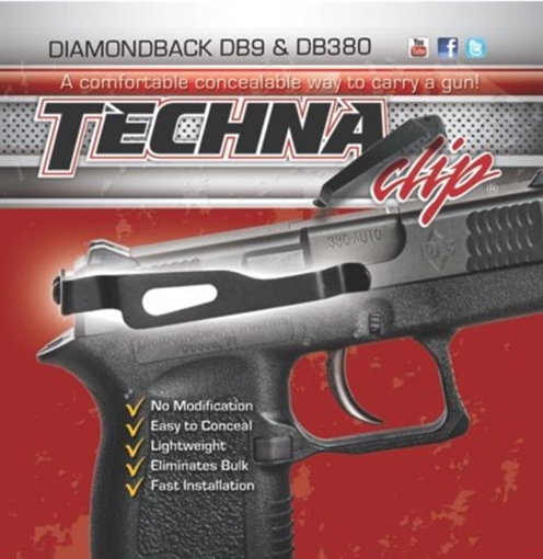 Picture of TECHNA CLIP GUN BELT CLIP FOR DIAMONDBACK DB9/DB380 RIGHT HAND ( 6 PER CASE ) DBBR