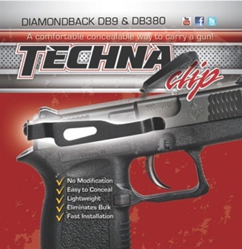 Picture of TECHNA CLIP GUN BELT CLIP FOR DIAMONDBACK DB9/DB380 RIGHT HAND ( 6 PER CASE ) DBBR