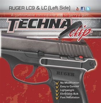 Picture of TECHNA CLIP HANDGUN RETENTION CLIP RUGER LC9/LC380 LEFT LC9BL