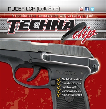 Picture of TECHNA CLIP GUN BELT CLIP FOR RUGER LCP 380 LEFT HAND ( 6 PER CASE ) LCPBL