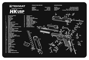 Picture of TEKMAT ARMORERS BENCH MAT 11"x17" HECKLER & KOCH USP 17-HKUSP TEKR17HKUSP