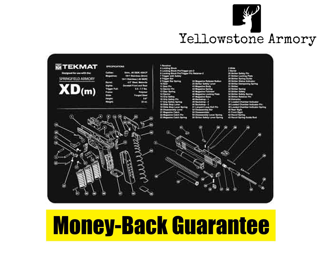 TEKMAT ARMORERS BENCH MAT 11"x17" SPRINGFIELD XDM PISTOL 17-XDM-img-0
