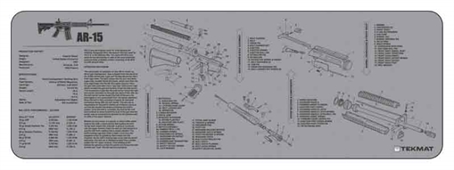 Picture of TEKMAT ARMORERS BENCH MAT 12"X36" AR-15 GREY 36-AR15-GY