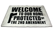 Picture of TekMat Door Mat, 2nd Amendment, Black, 25"x42" TEK-42-2AMENDMENT-U