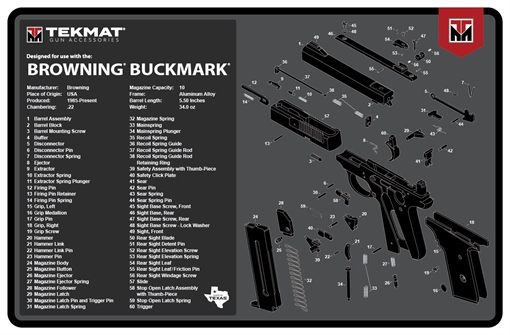 Picture of TEKMAT TEK-R17-BROWNING-BM  17X11 BRN BUCKMARK TEKR17BROWNINGBM