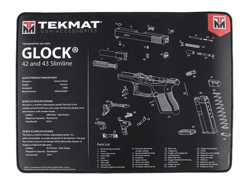 Picture of TEKMAT TEK-R20-GLOCK-42-43  20X15 ULTRA GLK 42/43 TEKR20GLOCK4243