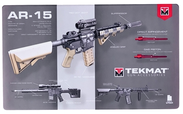 Picture of TekMat AR-15 Weapons Platform Design Door Mat Multi Color Rubber 42" Long AR-15 Weapons Platform TEK42AR15WPD