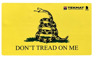 Picture of TekMat Don't Tread on Me Door Mat Black/Yellow Rubber 42" Long Snake/"Don't Tread On Me" TEK42TREAD