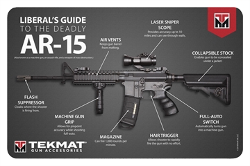 Picture of TekMat Liberal's Guide To The AR-15 Cleaning Mat Multi-Color Rubber 11"x17" AR-15 Diagram TEKR17AR15MEDIA