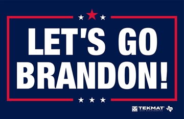 Picture of TekMat Cleaning Mat Red/White/Blue Rubber 11"x17" "Lets Go Brandon" TEKR17BRANDON