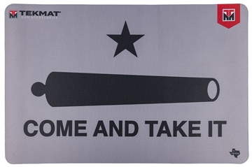 Picture of TekMat Cleaning Mat Black/Gray Rubber 11"x17" "Come And Take It"/Cannon TEKR17CATIC