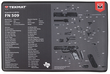 Picture of TekMat FN 509 Cleaning Mat Black/Gray Rubber 11"x17" FN 509 Parts Diagram TEKR17FN509