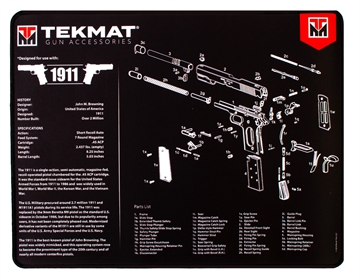 Picture of TekMat 1911 Ultra Premium Gun Cleaning Mat, 15"x20", Includes Small Microfiber TekTowel, Packed In Tube TEK-R20-1911 TEKR201911