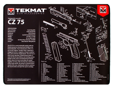Picture of Tek Mat TEKMAT ULTRA 20 CZ-75 GUN CLEANING MAT BLACK TEK-R20-CZ75 TEKR20CZ75