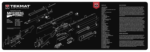 Picture of TekMat Mossberg Shotgun Mat, 12"x36", Black, Includes Small Microfiber TekTowel, Packed In Tube TEK-R36-MOSSBERG TEKR36MOSSBERGG