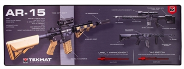 Picture of TekMat AR-15 Ultra 44 Cleaning Mat Multi-Color Rubber 15"x44" AR-15 Weapons Platform TEKR44AR15WPD