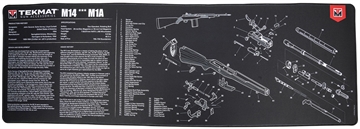 Picture of TekMat M14 (M1A) Cleaning Mat Black/White Rubber 15"x44" M14 (M1A) Parts Diagram TEKR44M14