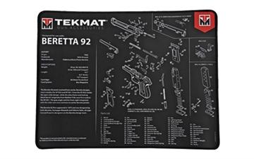 Picture of TekMat Beretta 92 Ultra Premium Gun Cleaning Mat,15"X20", Includes Small Microfiber TekTowel TEK-R20-BER92