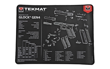 Picture of TekMat Glock Gen 4 Ultra Premium Gun Cleaning Mat, 15"x20", 15"X20", Includes Small Microfiber TekTowel TEK-R20-GLOCK-G4 TEKR20GLOCKG4