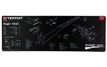 Picture of TekMat Ultra Mat, Ruger 10/22, Premium Gun Cleaning Mat, Includes Small Microfiber TekTowel, Packed In Tube, 15"X44" TEK-R44-1022 TEKR441022