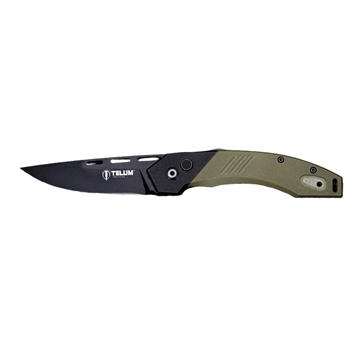 Picture of Telum Scorch Tactical Automatic Folding Knife 3-1/2" Drop Point Blade OD Green TT3079