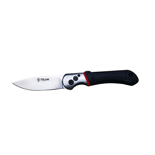 Picture of Telum Tremor Tactical Automatic Knife 3-1/2" Drop Point Blade Black TT3093