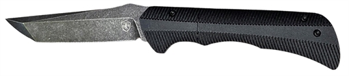 Picture of Templar Knife  Auto Assist  3.25" Folding Tanto Plain Black Oxide Stonewashed Powder Coated D2 Steel Blade, 4.25" Black Textured Aluminum Handle 093674826052