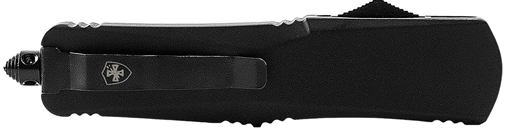 Picture of Templar Knife  Gen II  Small 2.75" OTF Tanto Plain Black Oxide Stonewashed 440C SS Blade, 4.25" Black Aluminum/Rubber Handle, Glass Breaker 093674805446